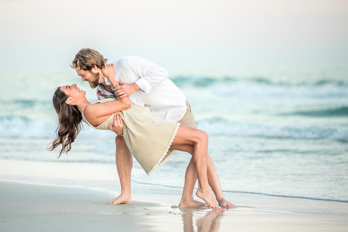 miramar beach family photography with married couple
