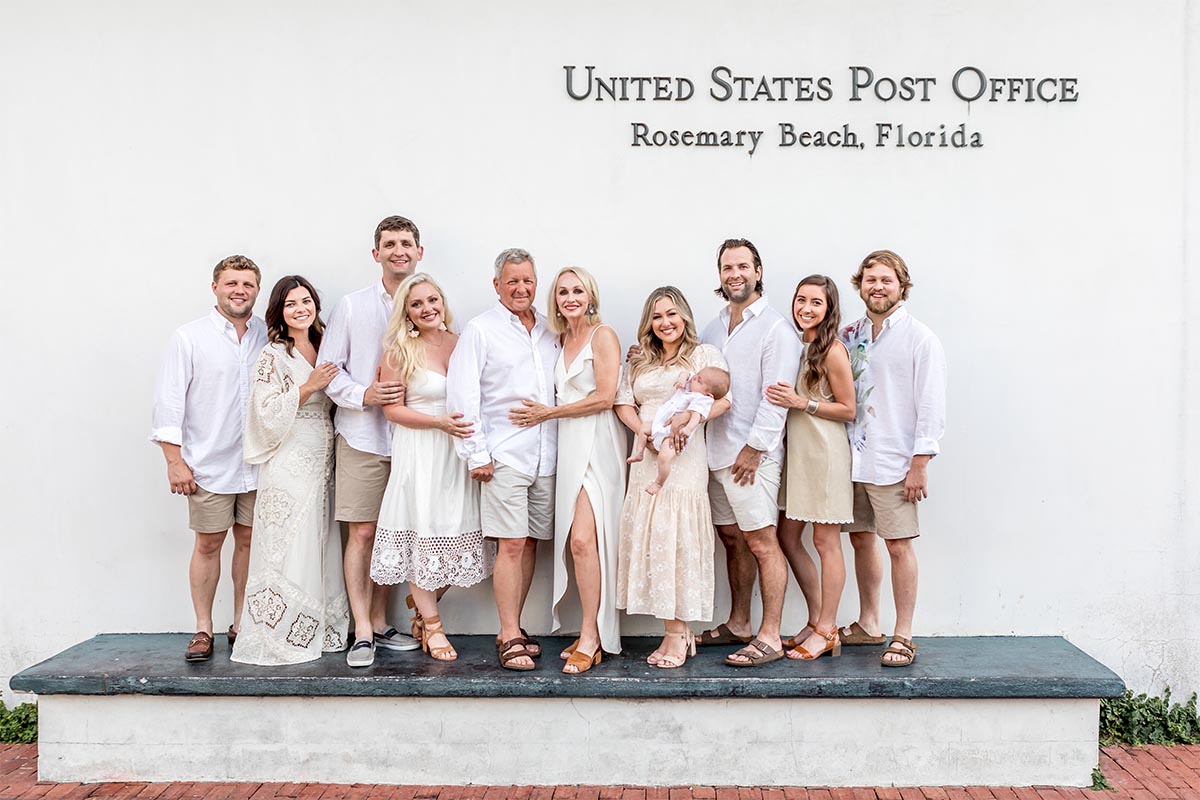 rosemary beach family photography at post office