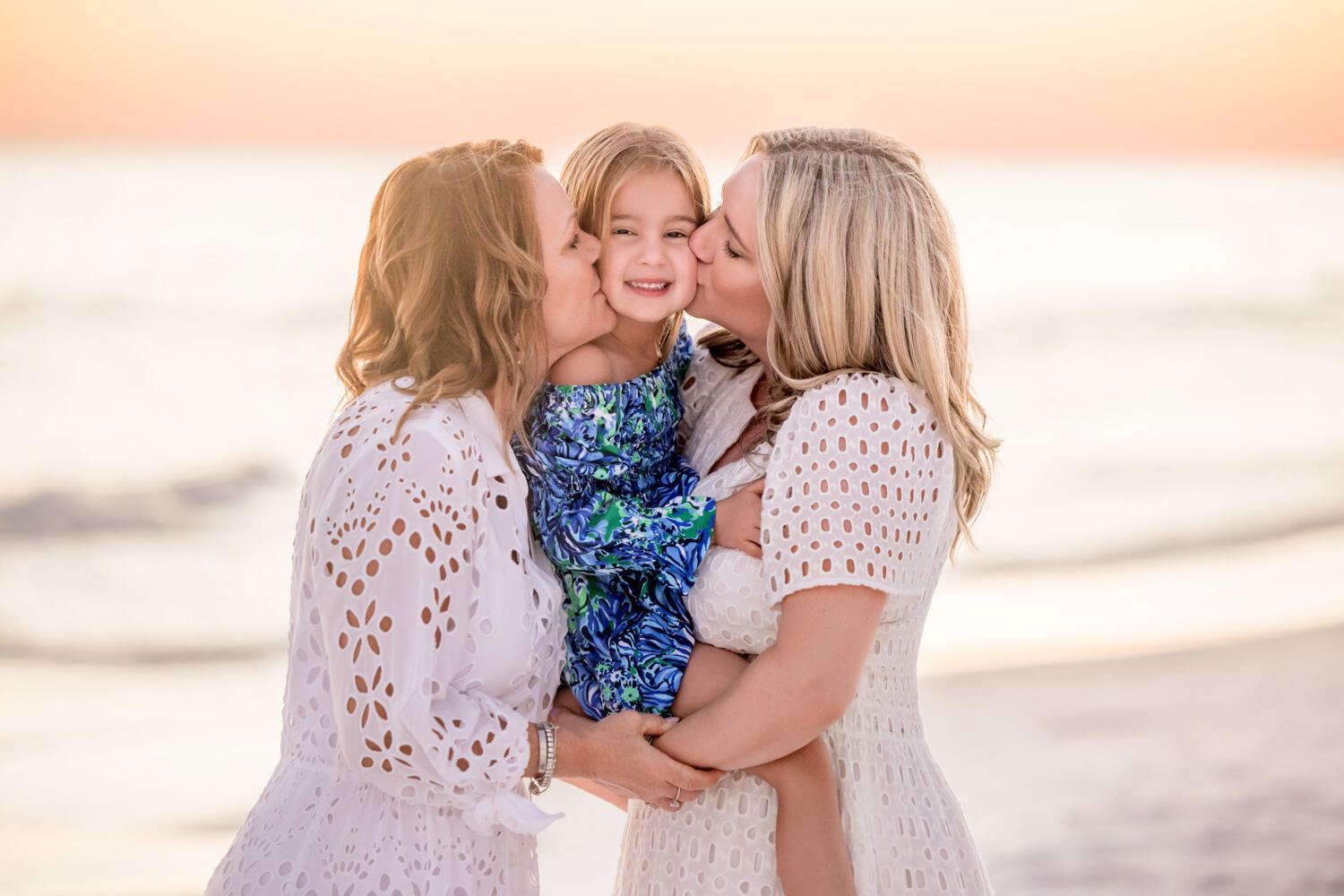 generational portrait during sunset on 30a