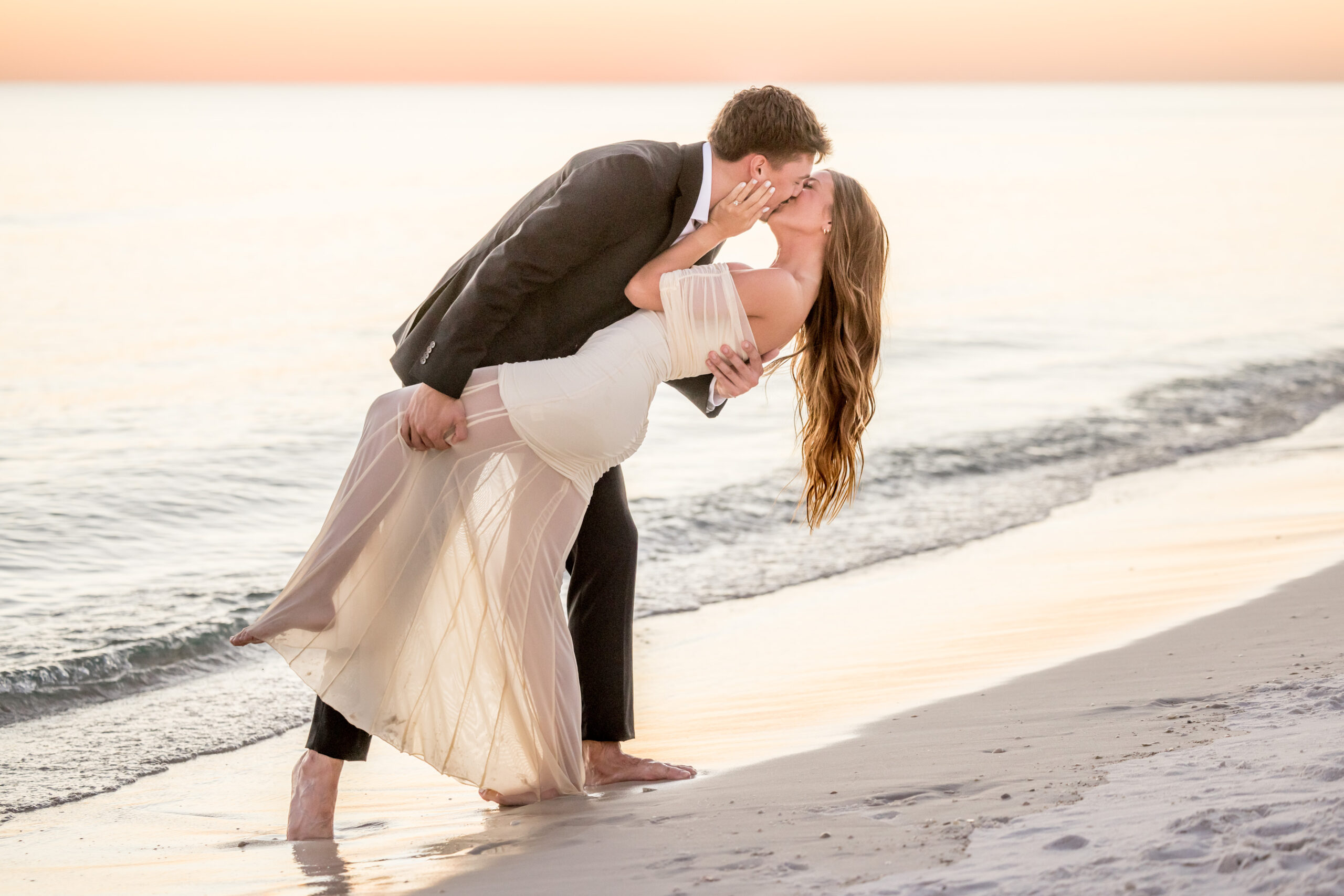 Konnor Griffin proposal beach kiss sunset 30A Ti Adoro Studios