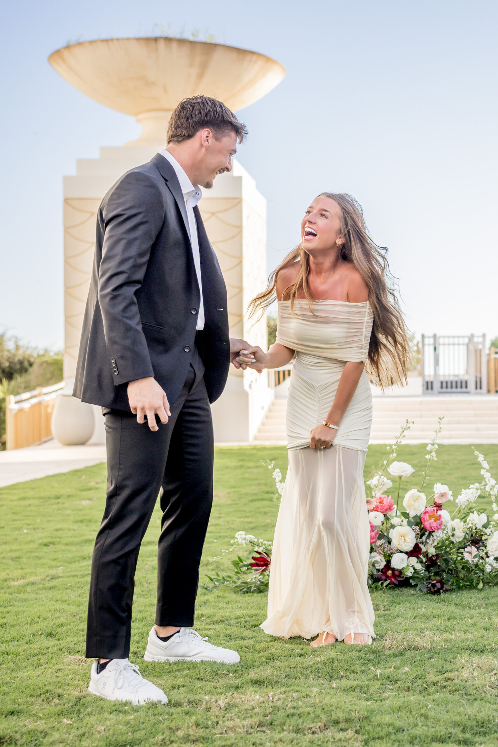 Konnor Griffin surprise proposal reaction Alys Beach Ti Adoro Studios